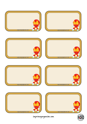 Etiquetas Iron Man